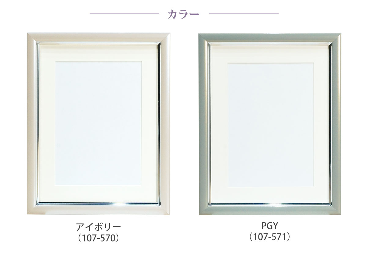 万丈（VANJOH） Vカラー肖像額 2L 全5色 仏壇 遺影 卓上 写真立て