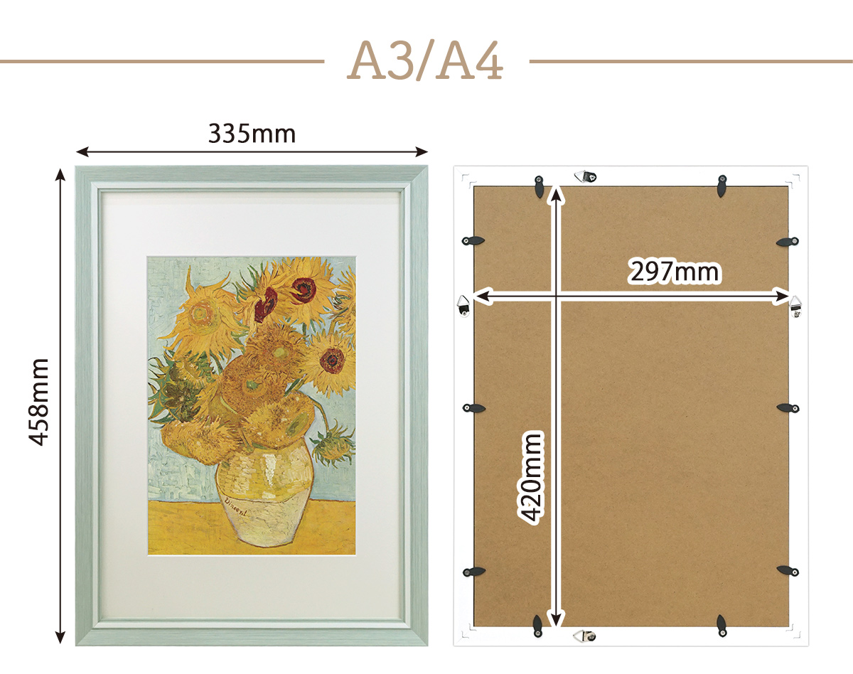 万丈（VANJOH） アートフレーム Calmer(カルメ) A3 A4対応マット付き