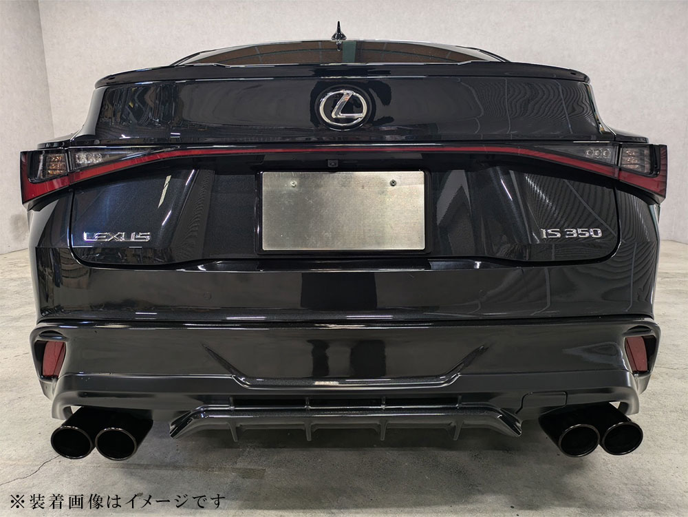 2本出しx2本 段付マフラーカッター クロームブラック 右長 左長