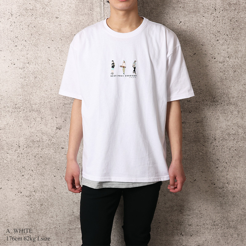 刺繍入り 半袖 プリント Tシャツ メンズ Tee ビッグ 刺繍 ロゴプリント かわいい 人物 スケボー カクテル お酒 Usa コットン ストリート 韓国 メール便 送料無料 Q21 110 Valletta 通販 Yahoo ショッピング