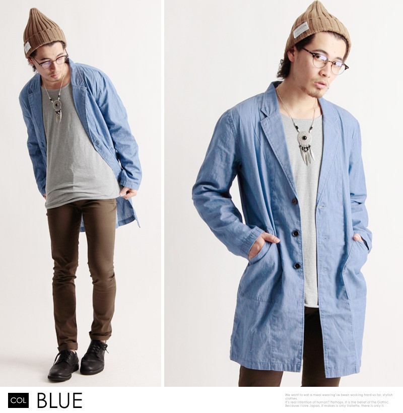 チェスターコート チェスターシャツ メンズ 春 デニムシャツ