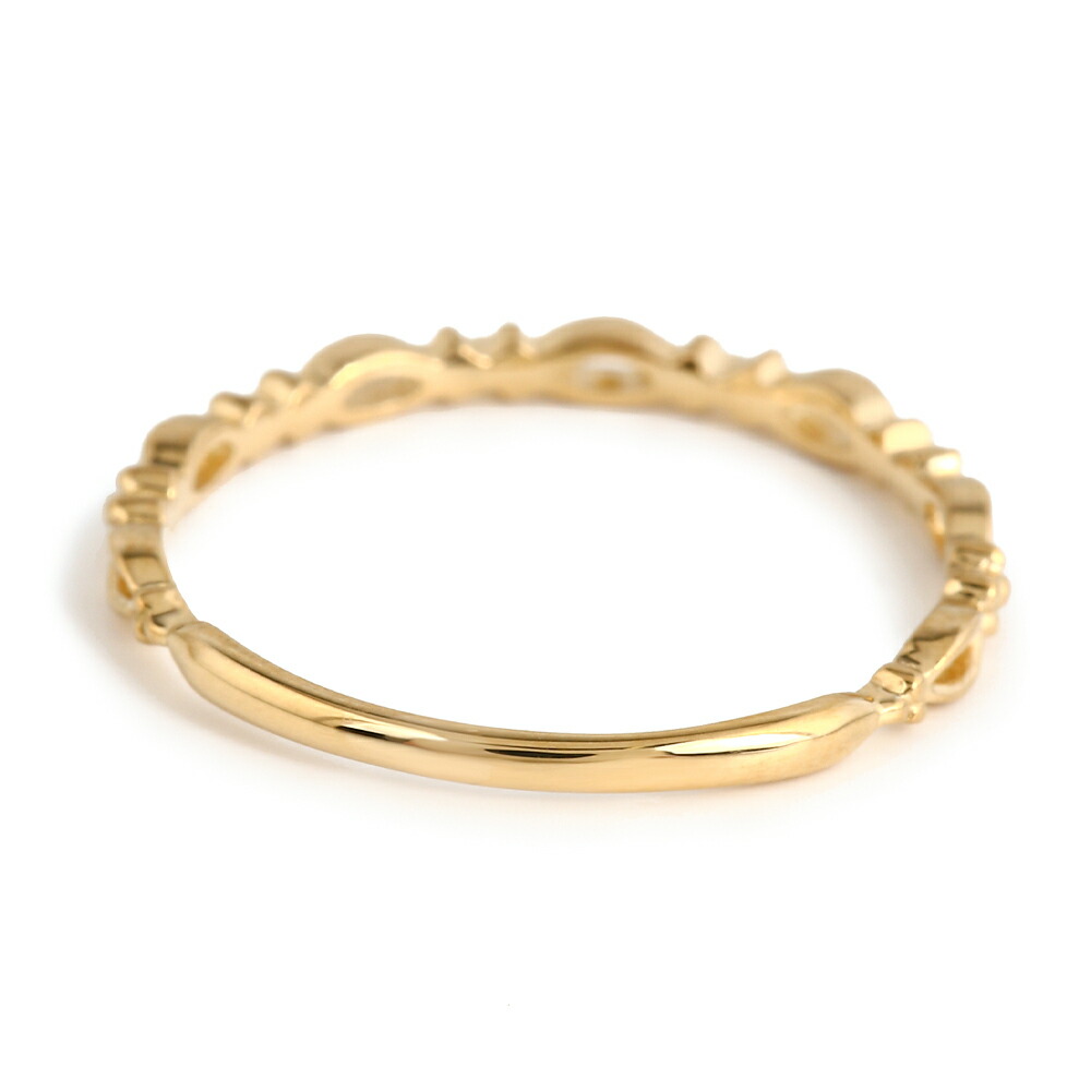 18金 指輪 18K イエローゴールド 「Tirana Dress リング」[K18 可愛い