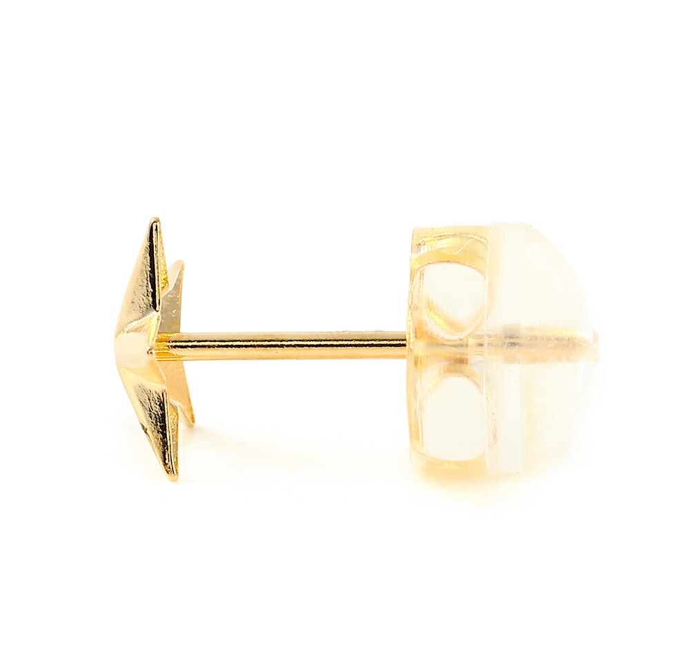 18金 メンズ ピアス 18k イエローゴールド「インフレーション スター