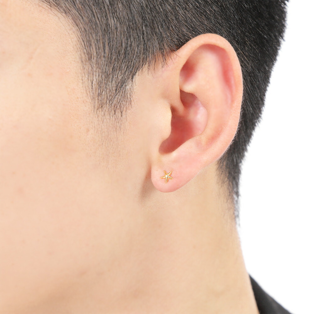 18金 メンズ ピアス 18k 「Akers クロス 」スタッズ イエローゴールド earrings※1個販売（片耳）[K18 YG 十字架 小 10k ポップ 定番 カジュアル シンプル] |  | 13
