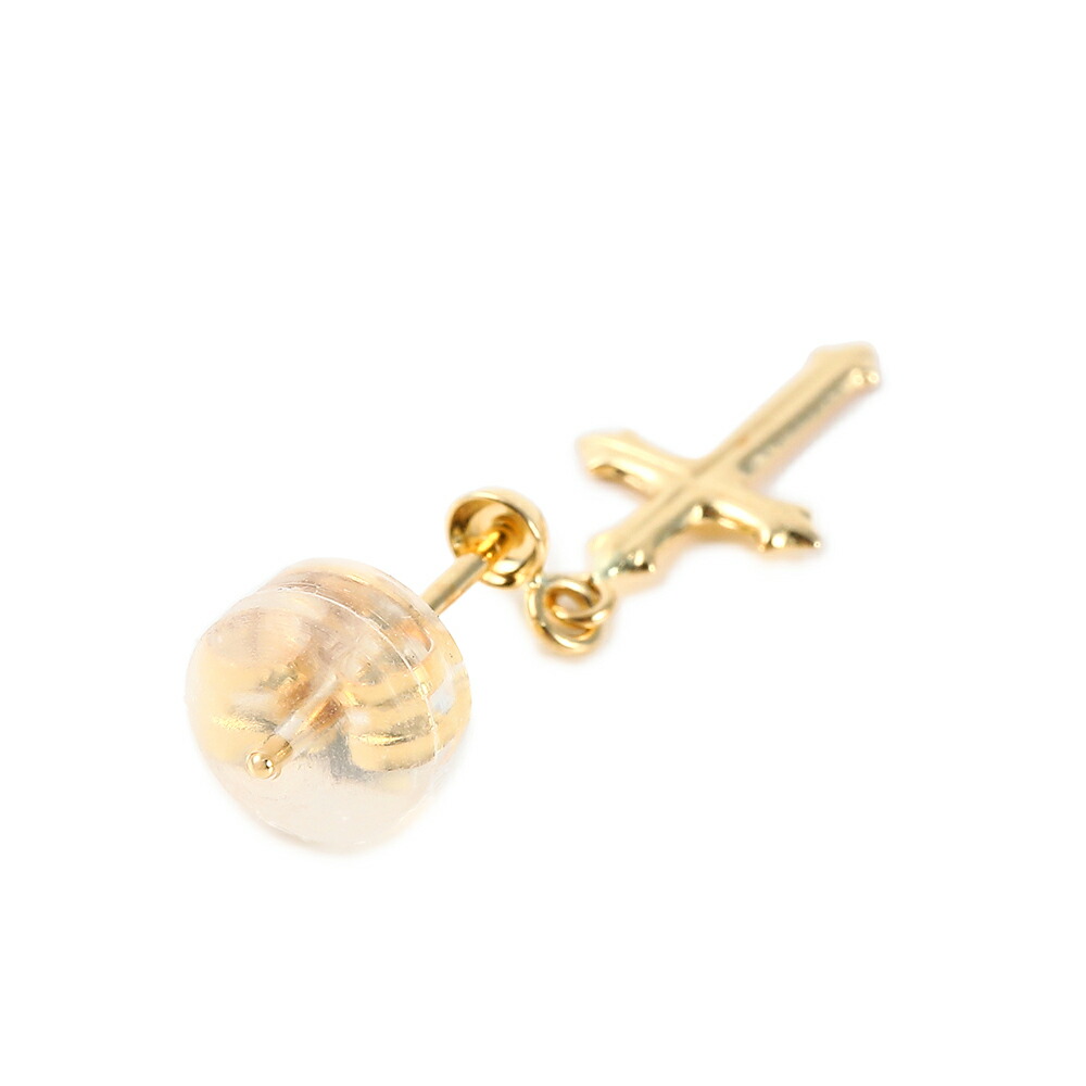 腕時計、アクセサリー 18金 メンズ ピアス 18k イエローゴールド 
