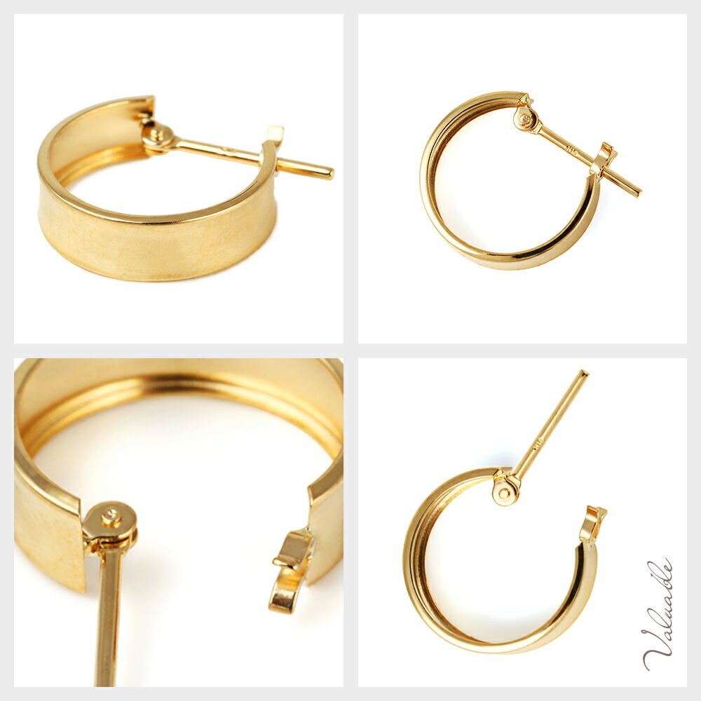 K18 18金 18k フープピアス イエローゴールド片耳　1510♡ Amazon.co.jp: 18金 フープ ピアス パイプフープ ピアス K18 18k