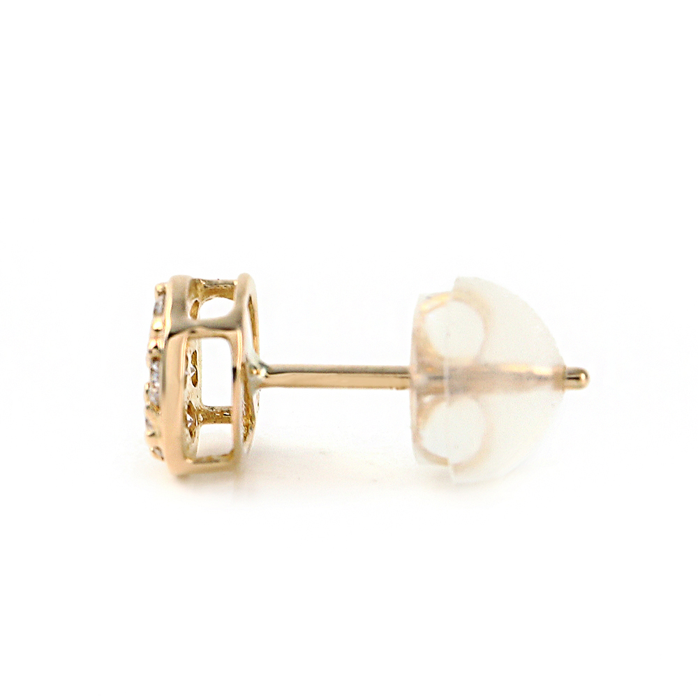 18金 メンズ ピアス ダイヤモンド 18k イエローゴールド