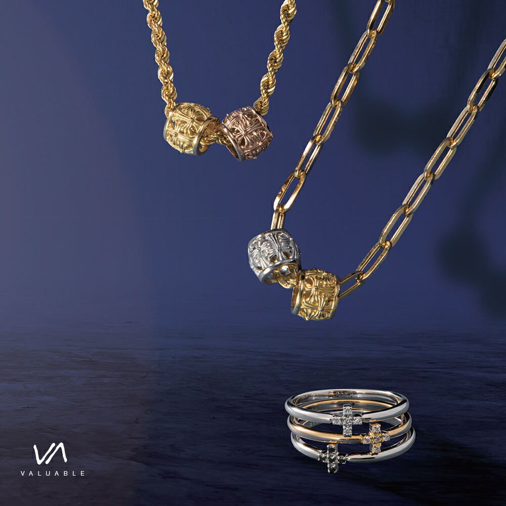 18金 メンズ ネックレス 18k イエローゴールド「Idios パイプ ロープ