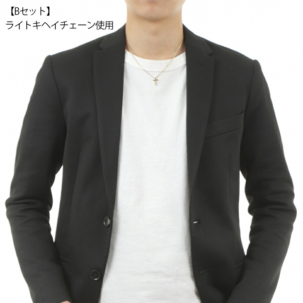 18金 メンズ ネックレス 18k イエローゴールド ベイビー フローティング クロス ペンダント キヘイ チェーン【Bセット】※長さ40cm.45cm.50cm[K18 YG 十字架] |  | 12