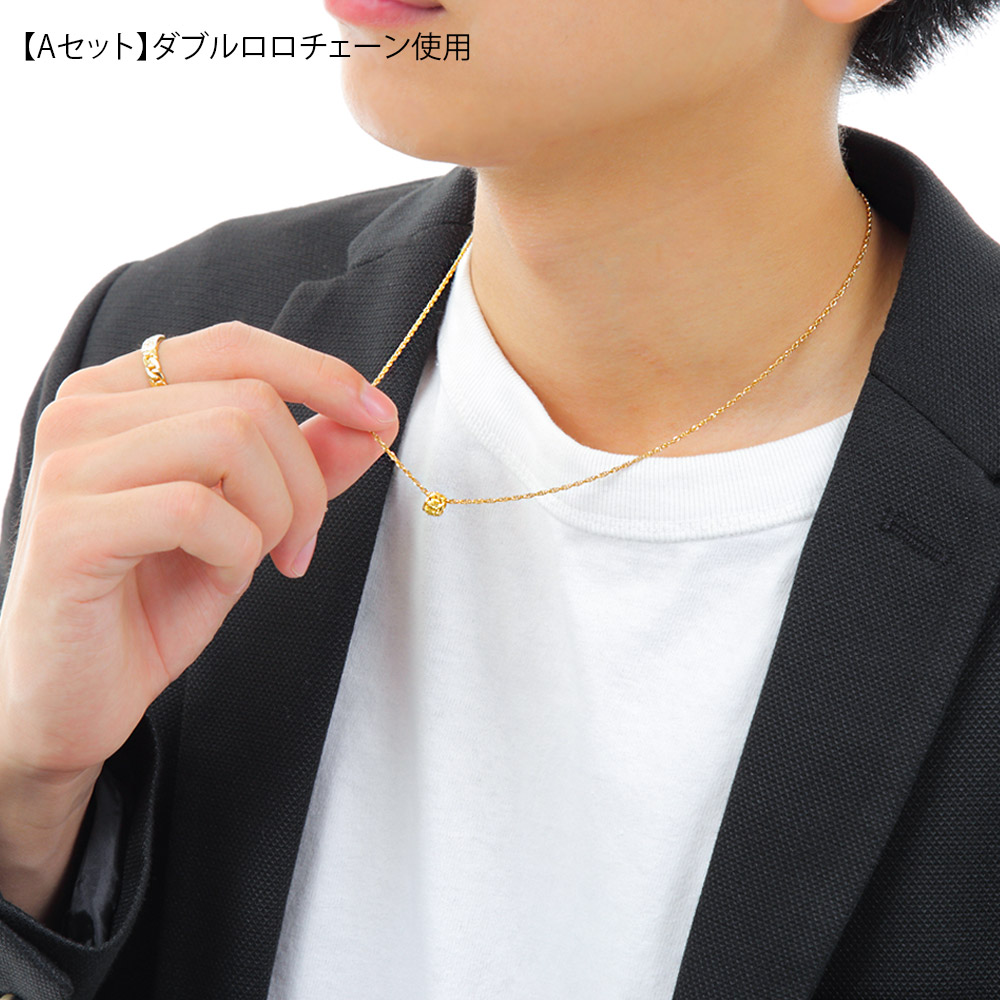 18金 メンズ ネックレス 18k イエローゴールド 「インフィニット クロス バレル ペンダント トップ」※ペンダントのみ[K18 YG リング シンプル チャーム 丸玉]｜valuable-vj｜14