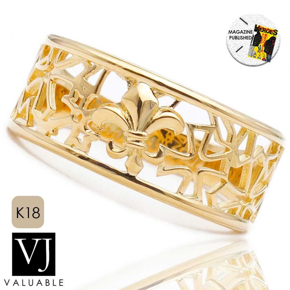 18金 メンズ リング 18k レディース ホワイトゴールド 「フィリグリー