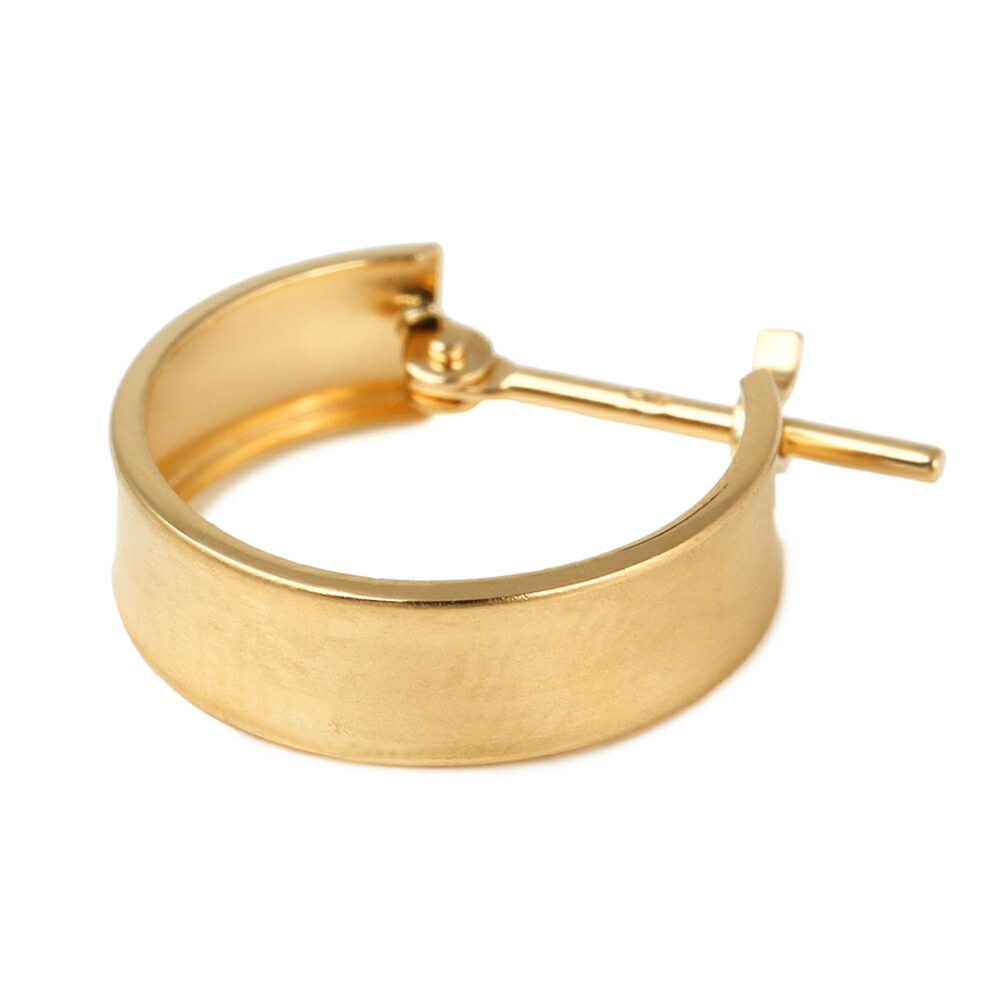 18金 メンズ ピアス 18k レディース フープ イエローゴールド