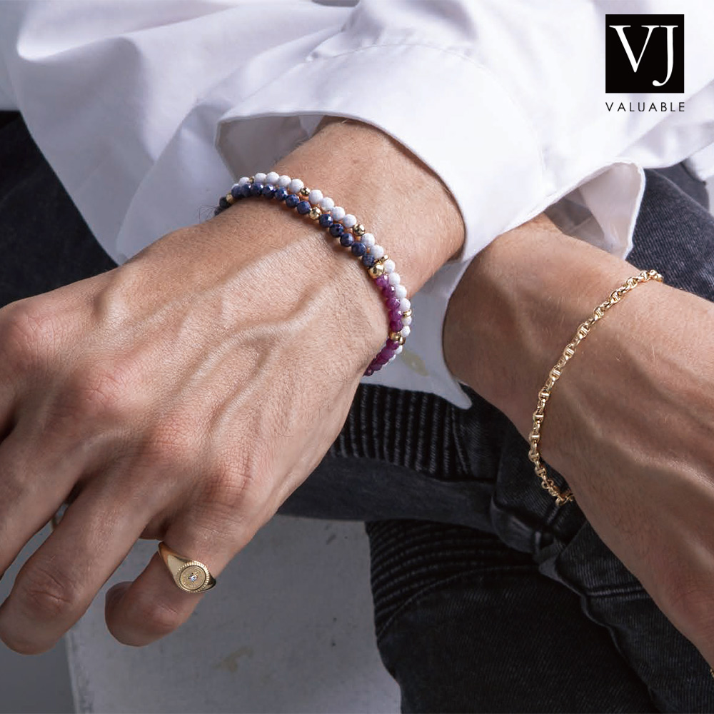 VJ【ブイジェイ】Pt 900 & 18金 メンズ リング イエローゴールド  