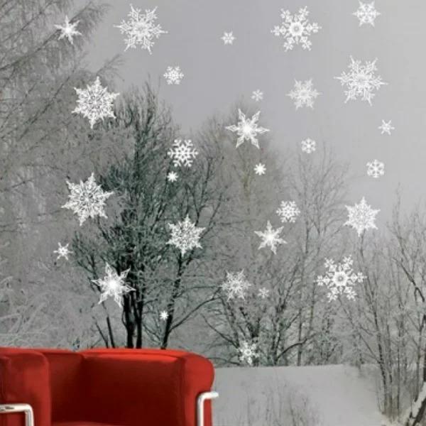 value DeCo parkウォールステッカー サンタ ガラス キラキラ ホワイト 飾り 窓 白 雪 ウォールシール クリスマス