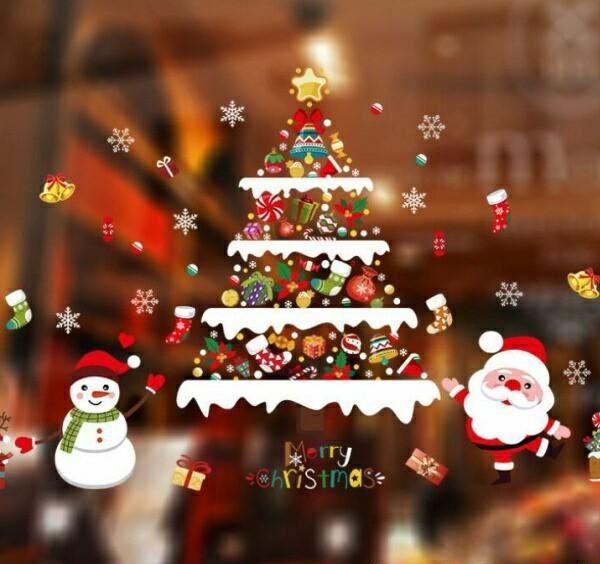 ウォールステッカー クリスマス クリスマスツリー おしゃれ サンタ
