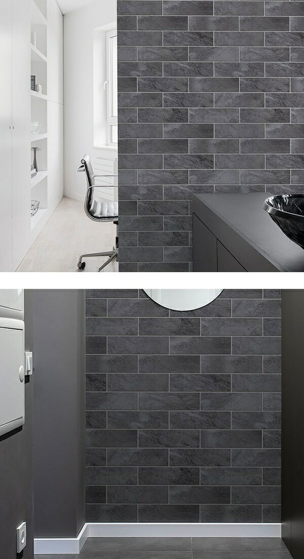 リメイクシート タイル 黒 グレー レンガ 大理石 北欧 おしゃれ