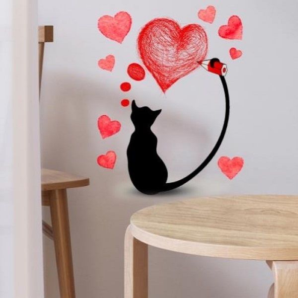 ウォールステッカー 動物 猫 ねこ おしゃれ ...の詳細画像1