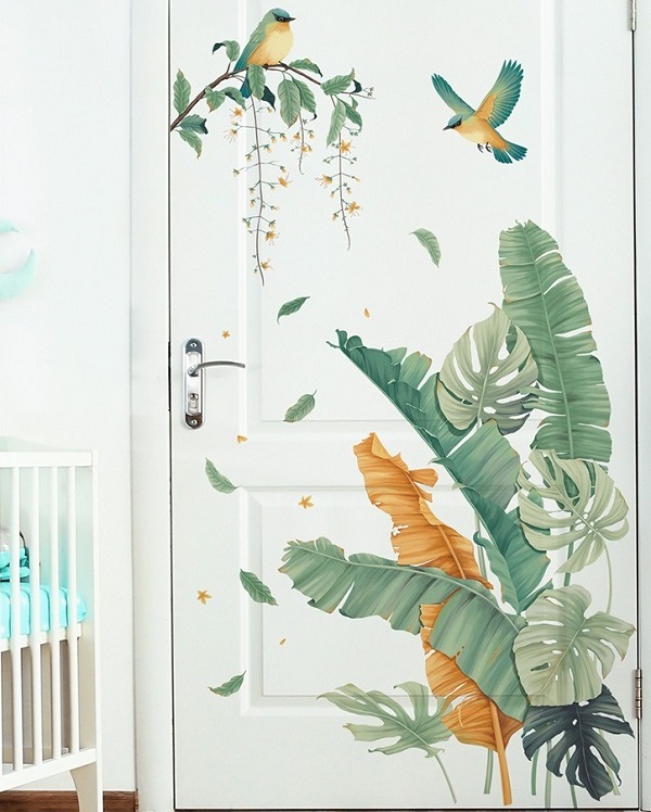 ウォールステッカー 植物 おしゃれ 鳥 南国 ...の詳細画像2