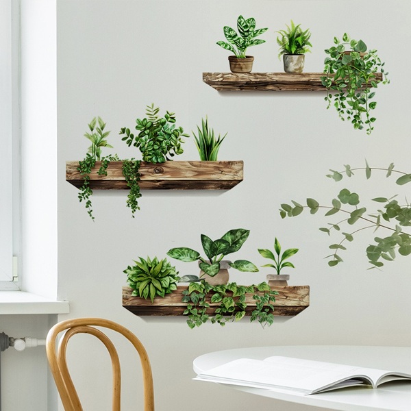 ウォールステッカー 植物 南国 おしゃれ グリーン 緑 観葉植物
