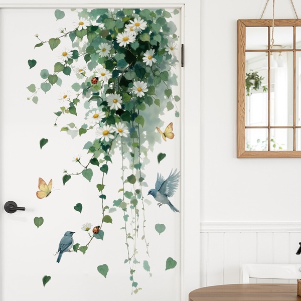ウォールステッカー 植物 木 花 おしゃれ 鳥...の詳細画像1