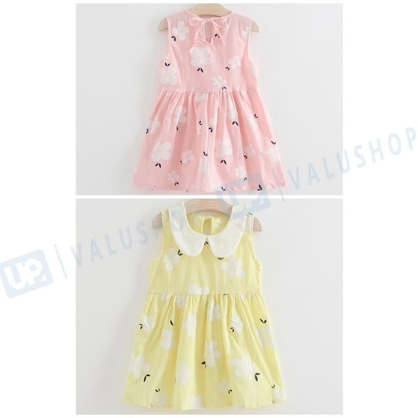 ワンピース 子供服 キッズ ベビー 最安値に挑戦 襟付き 丸襟 フレア 花柄 フラワー ポップ サマー ガーリー 夏 女の子 カジュアル リボン かわいい 可愛い