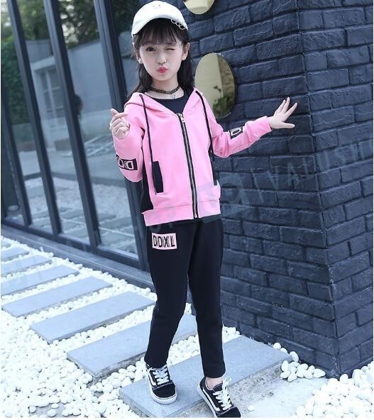 子供ジャージ上下セットスウェット3点セットアップトレーニングウェア女の子スポーツウェアキッズジュニア子供服春秋 5 大好評