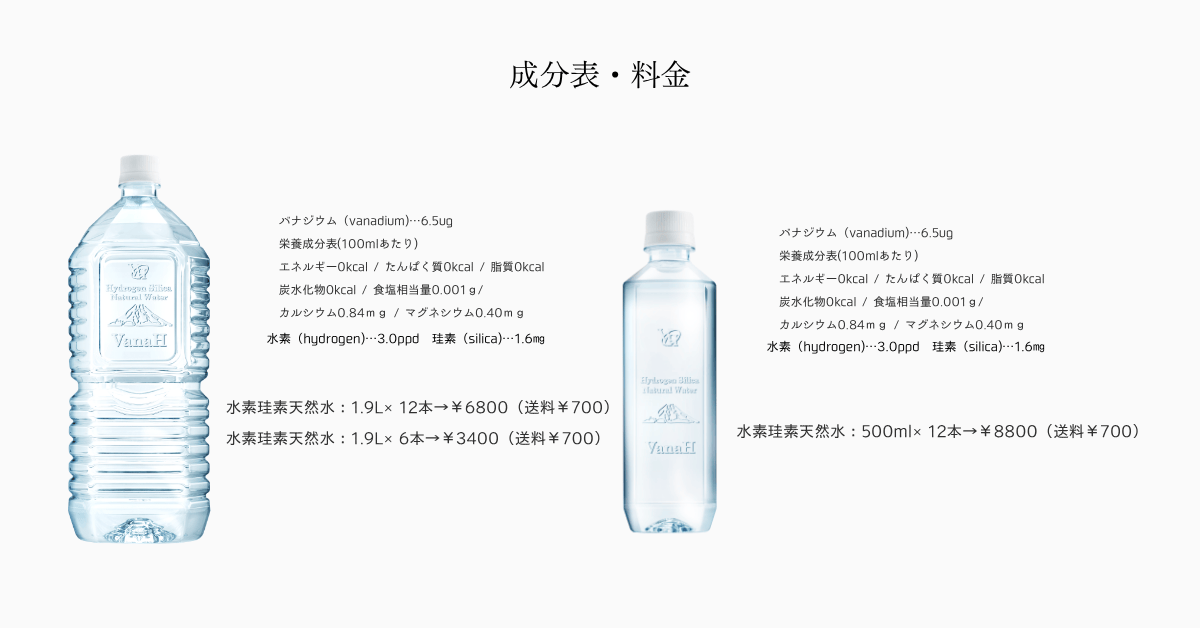 ホワイトバナエイチVanaH　500ml×24本入り×２セット【送料無料】 Vana H 水素珪素天然水 500ml 24本セット