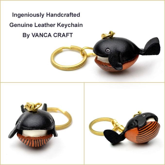 本革製キーホルダー クジラ バンカクラフト 革物語 VANCA CRAFT