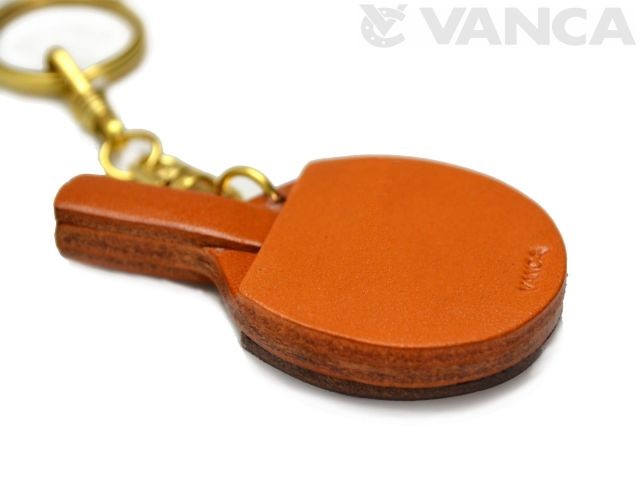 本革製キーホルダー 卓球ラケット バンカクラフト 革物語 VANCA CRAFT