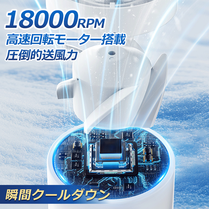 クリップ ハンディファン 冷却プレート付き 災害 大風量 コンパクト