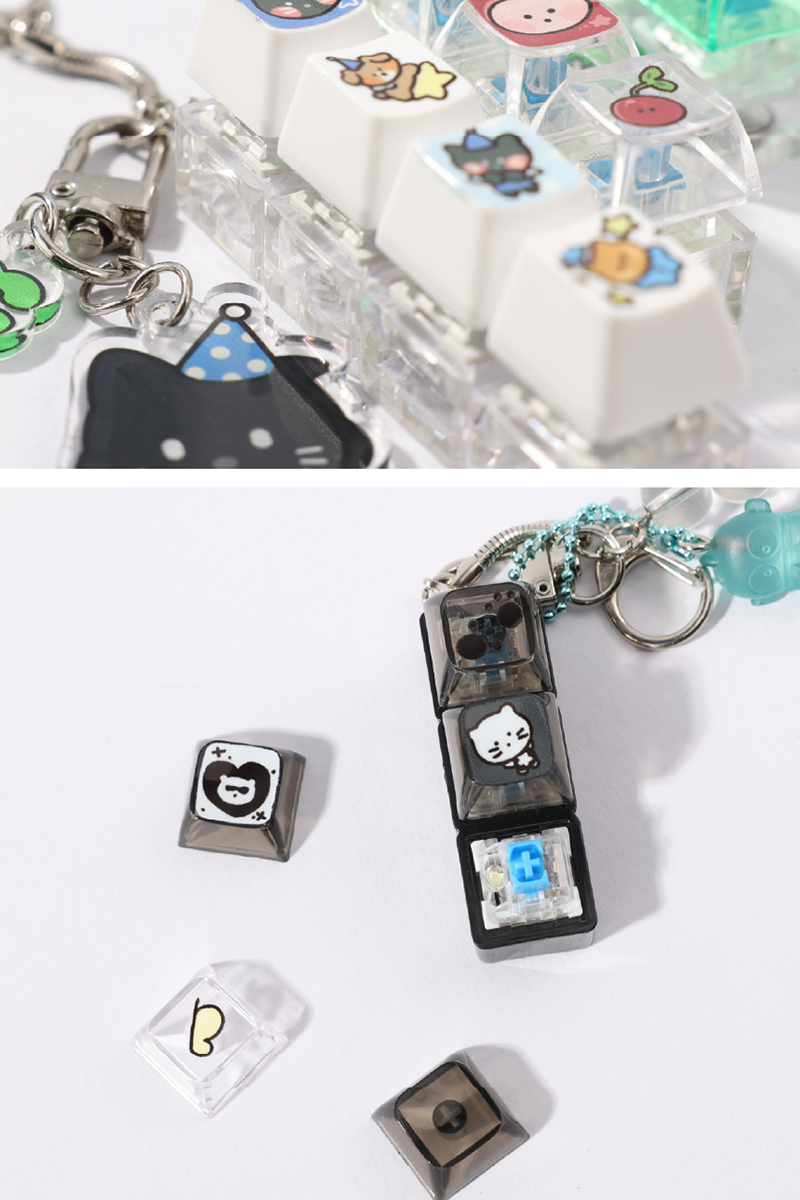 オーダーメイド】キーボードキーホルダー 受注生産 カスタム 光る