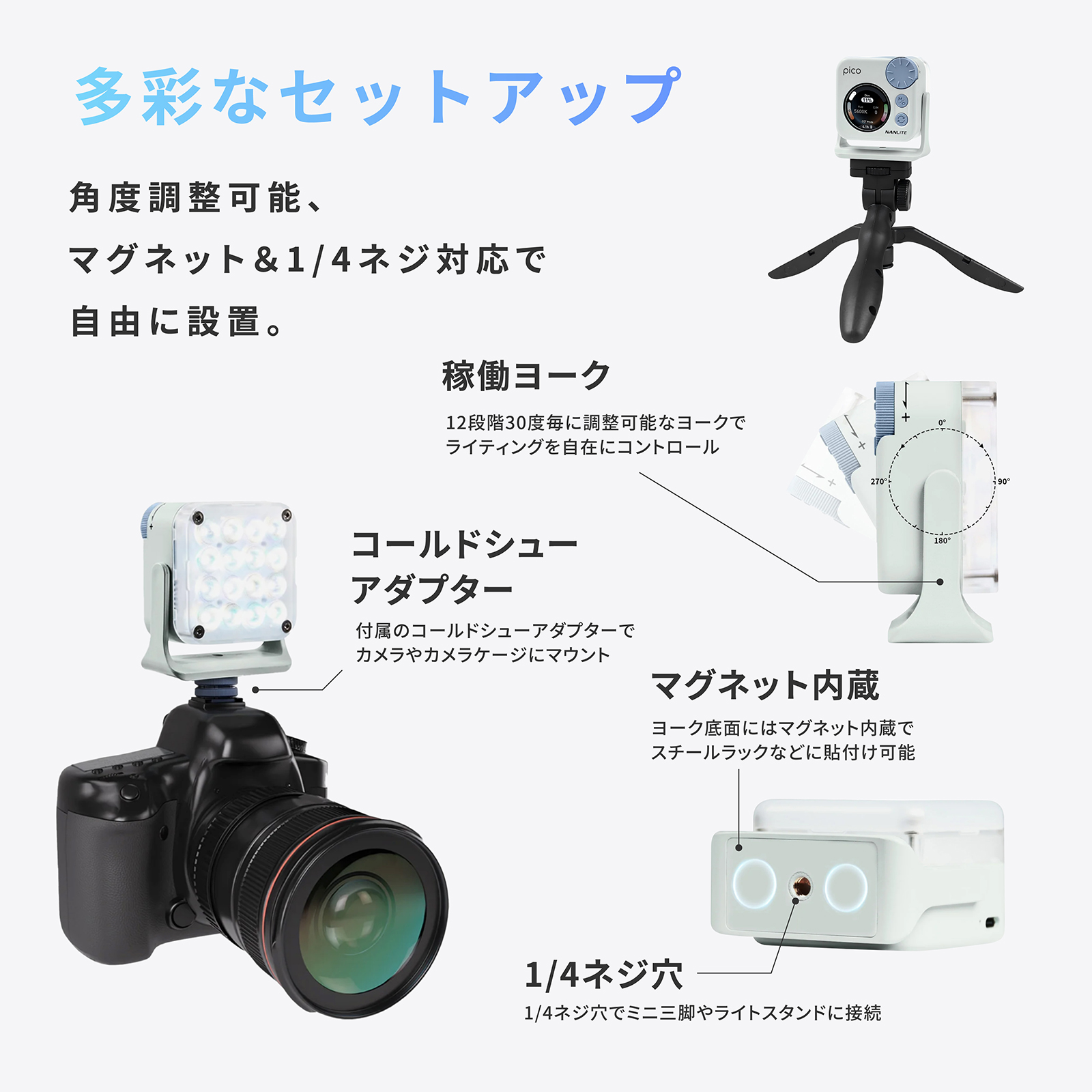 NANLITE（ナンライト） NANLITE pico 撮影用ライト LEDポケットライト