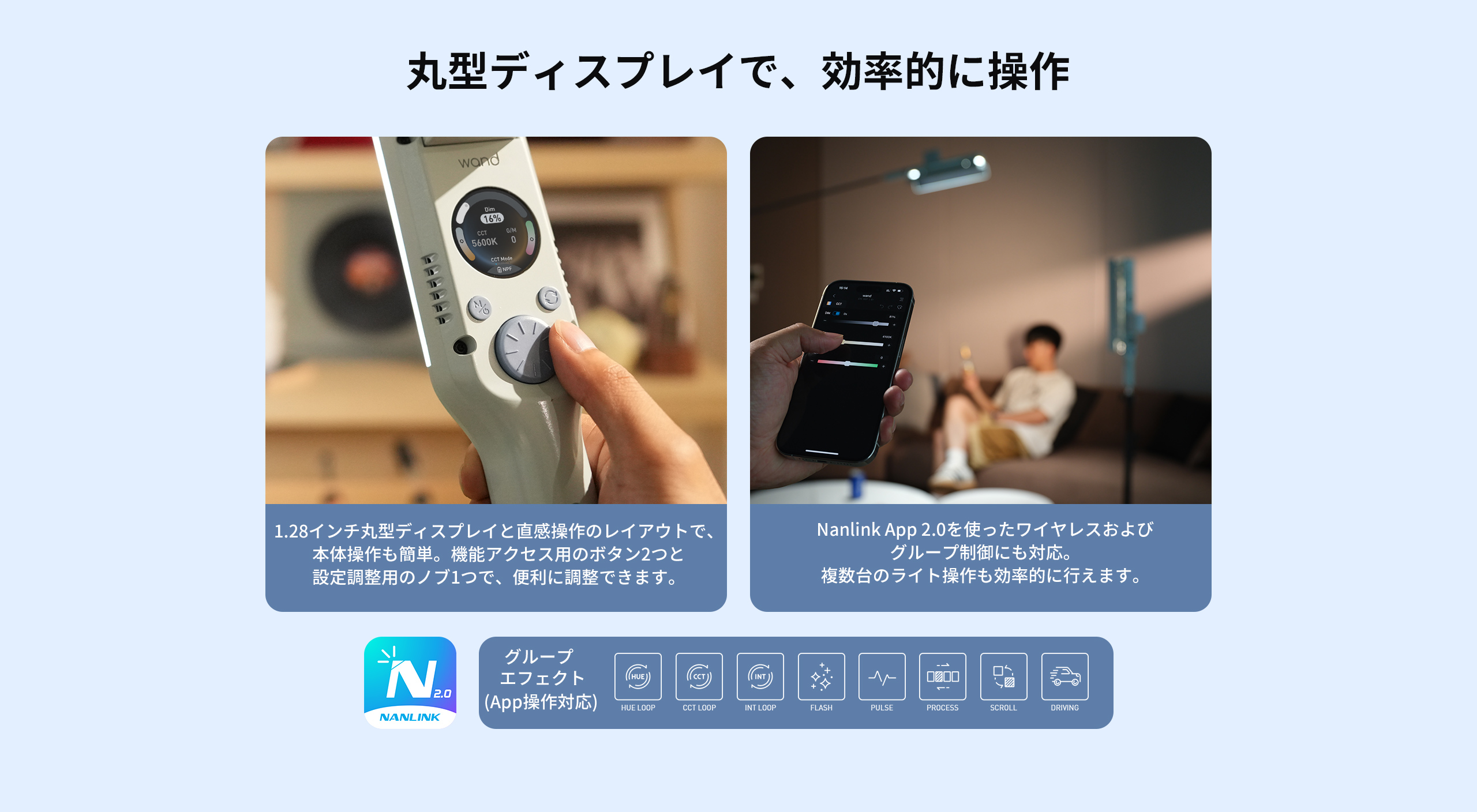 NANLITE wand 撮影用ライト LED チューブライト フルカラー RGBW 色温度2700-7500K 国内正規品