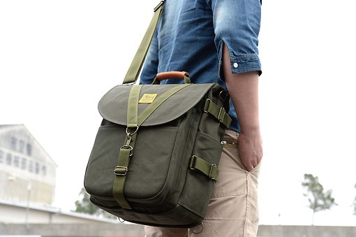 301／3WAYショルダー／ワイド（6号帆布パラフィン加工）< 帆布