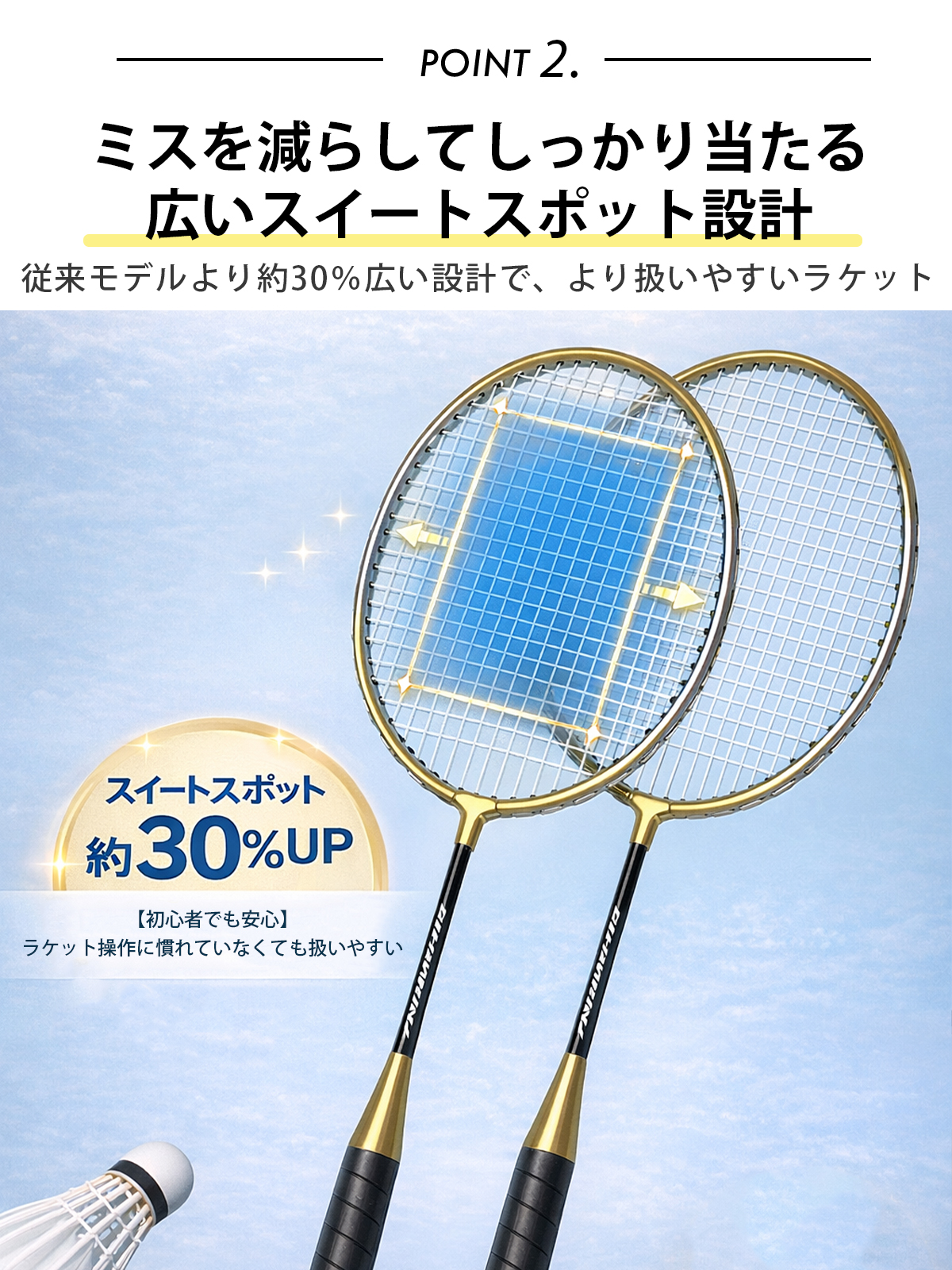 バドミントン ラケット セット 初心者 中級者 シャトル 風に強い