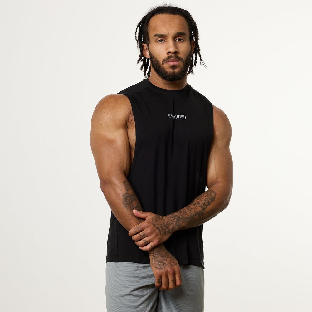VANQUISH FITNESS ブラック タンクトップ M オリンポス VANQUISH FITNESS JBeastモデル ブラック タンクトップ
