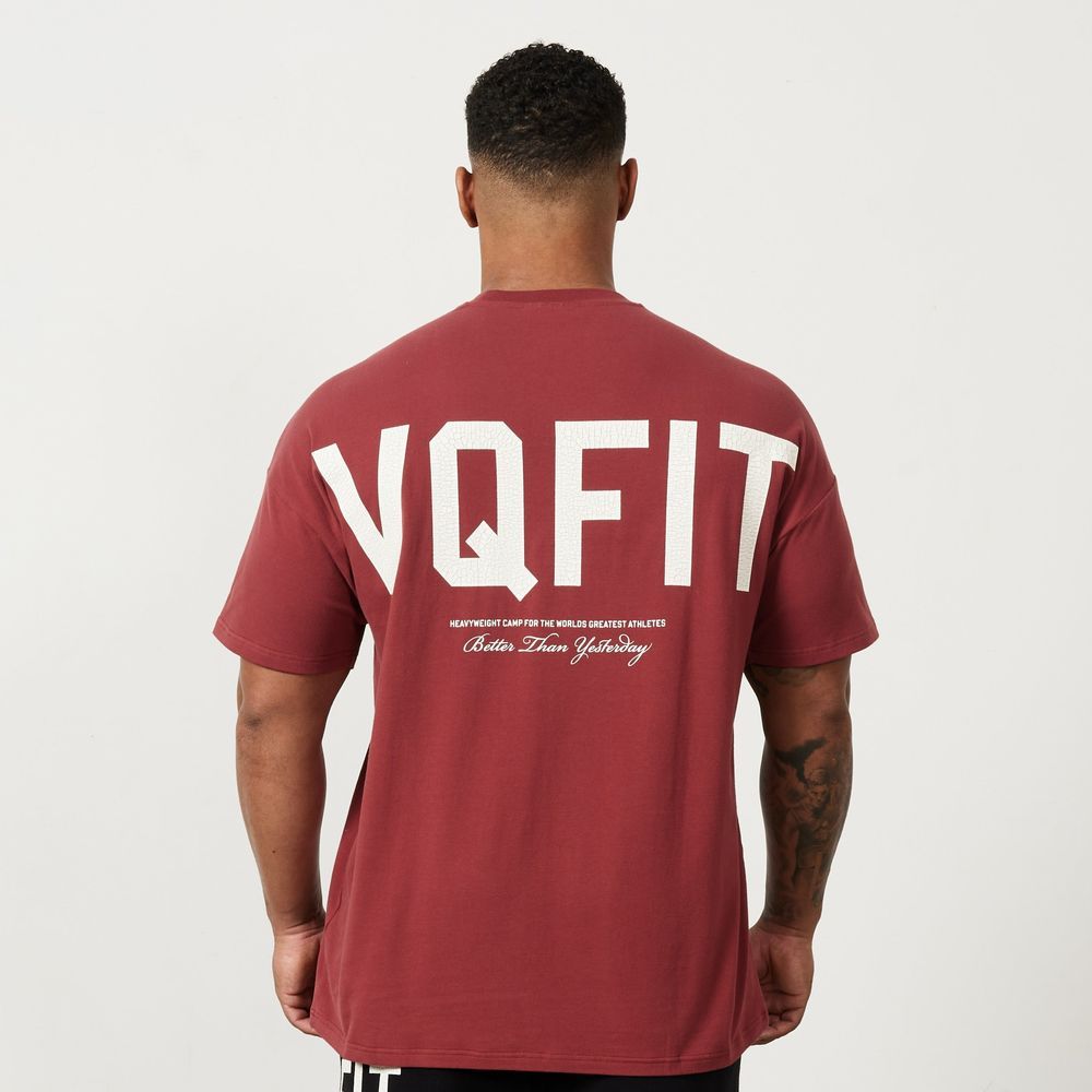 VANQUISH FITNESS 正規品 メンズ ヴァンキッシュ フィットネス Distressedモデル オーバーサイズ Tシャツ VQ 筋トレ トレーニングウェア フィジーク ボディビル