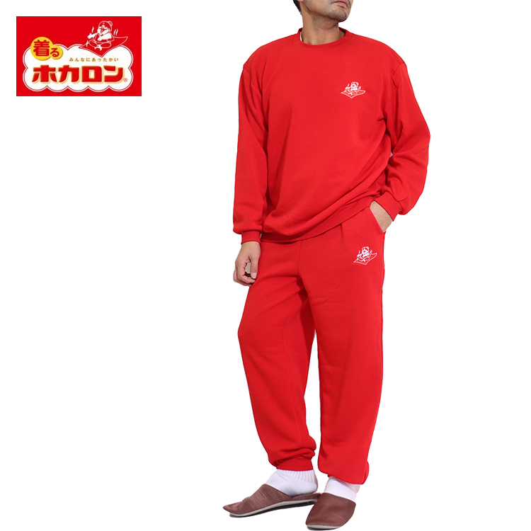 いのにゃん　 XL 着るホカロン 裏起毛 上下 パジャマ 21461wh.jpg
