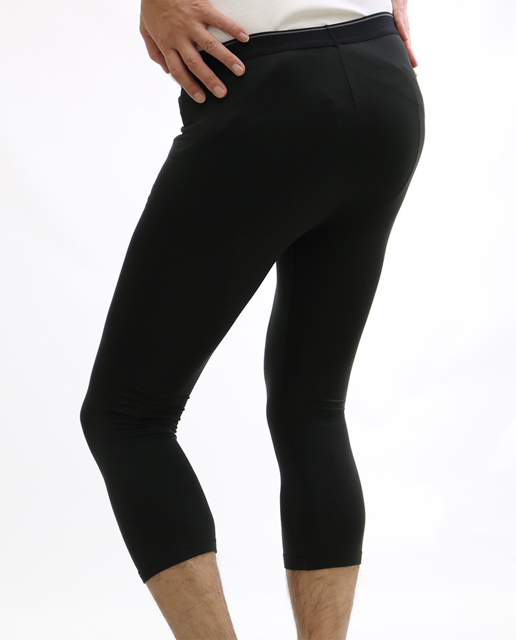 裏起毛 あったか 7分タイツ 防寒 2WAYストレッチ 無地 前開き 7分丈 も