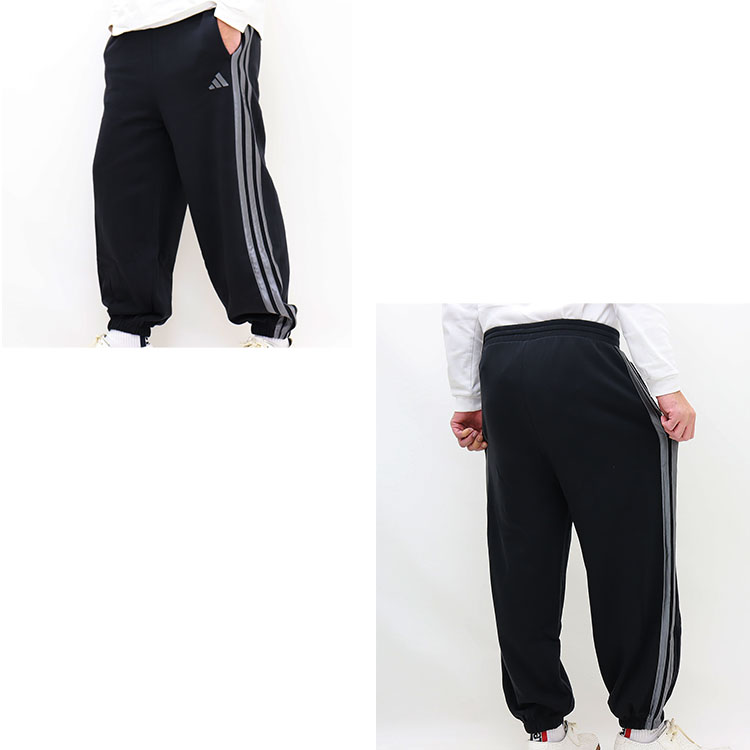 【新品未使用】adidas ロングパンツ 裏起毛 ウエスト76 adidas（アディダス） メンズ 冬 裏起毛 ワイド スウェットパンツ
