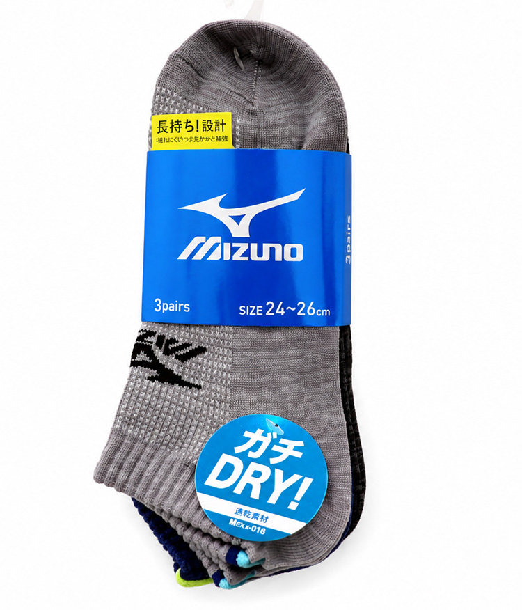 MIZUNO（ミズノ） ソックス 3足組 メンズ 春夏 メッシュ スニーカー丈