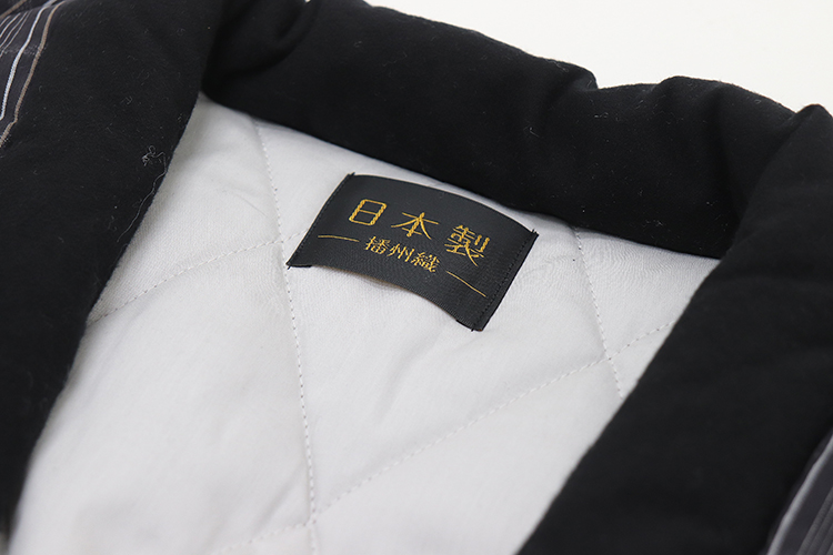 冬 日本製 播州織 中綿 半纏 メンズ 発熱わた 防寒 あったか パジャマ