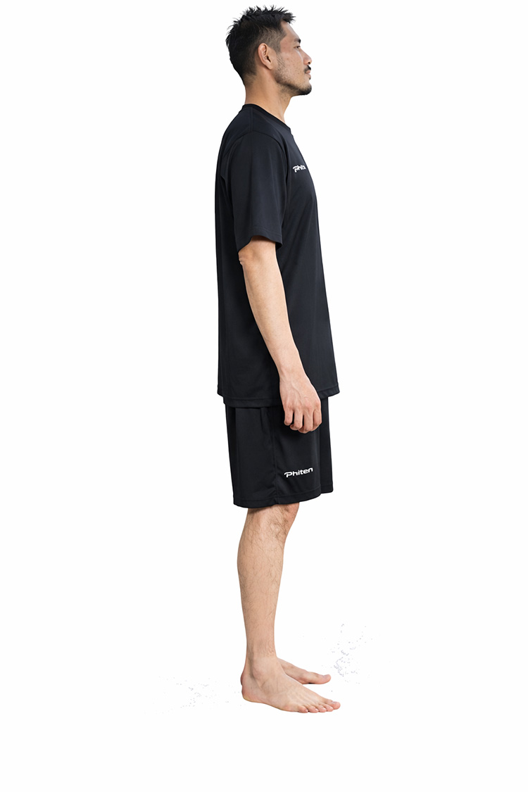 【新品•上下セット】phitenリカバリーウェア 黒　LL phiten(ファイテン) 上下セット メンズ リカバリーウェア 半袖Tシャツ