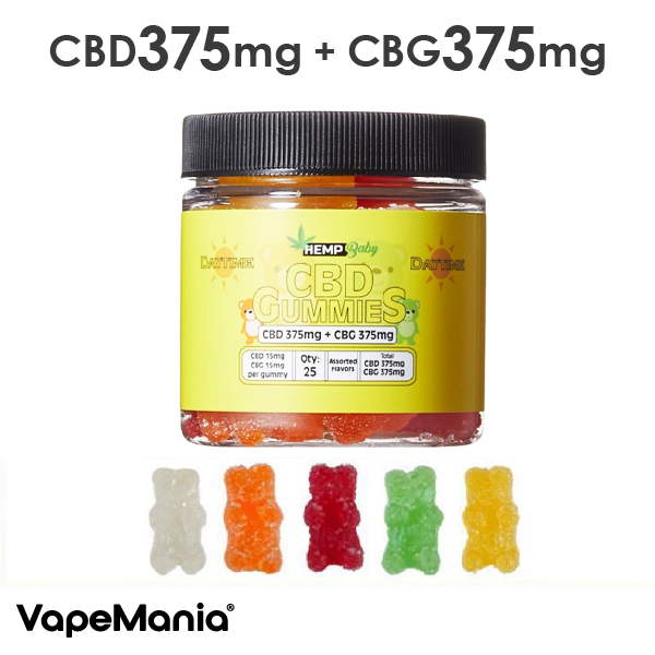 CBD CBG グミ HEMP Baby 25粒 ぐみ CBD15mg+CBG15mg 1粒 CBD375mg+CBG375mg  計750mgカンナビノイド含有 DAY TIME ヘンプベイビー HEMPBABY : hbg-25-cbg : VapeMania CBD  Dispensary Store - 通販 - Yahoo!ショッピング