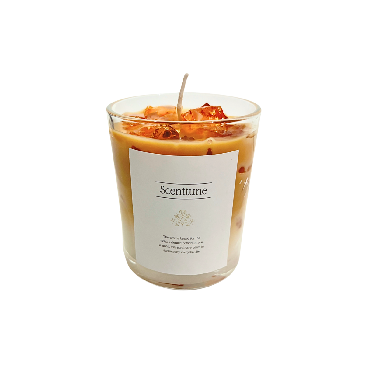 Scenttune】ラテ風アロマキャンドル カフェラテ ヘーゼルナッツラテ