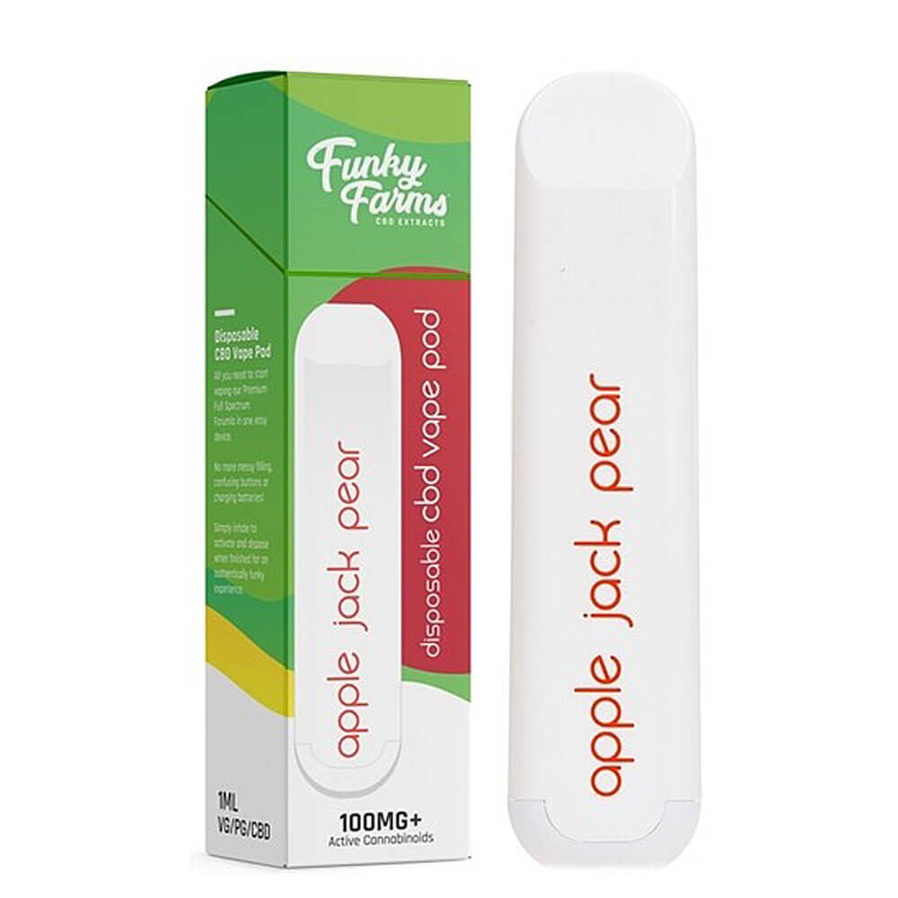 ( メール便で 送料無料 ) Funky Farms CBD Vape Pod 100mg liquid 1ml ファンキーファームス フルスペクトラム ブレンド カンジナビオール 電子タバコ VAPE｜vapesteez｜04