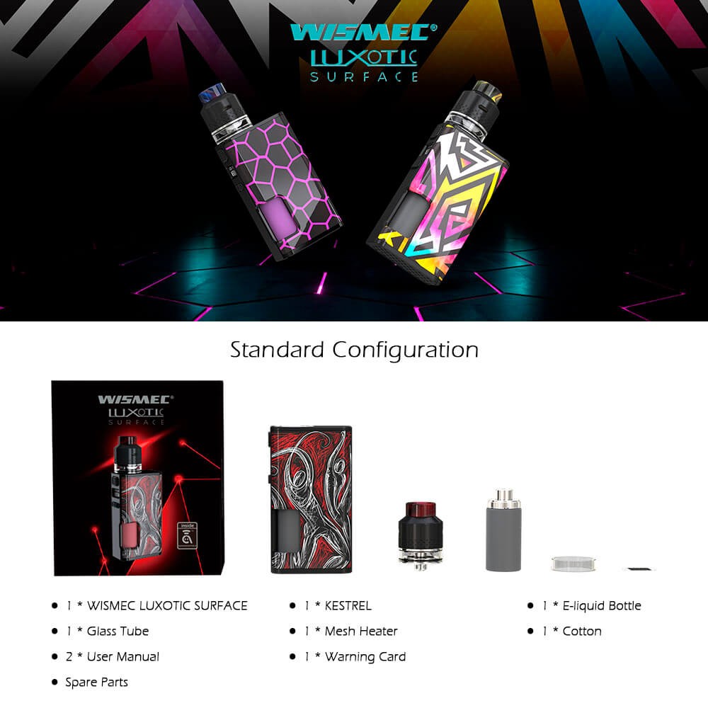 送料無料 あすつく ) バッテリー1本付き WISMEC LUXOTIC SURFACE BF