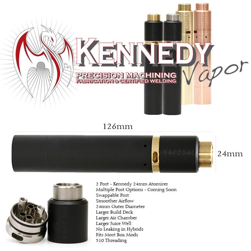 ( 送料無料 あすつく ) Kennedy Vapor 2Post Kennedy 24 + Roundhouse V2 Kit ケネディ ベイパー  電子タバコ アトマイザー 爆煙 正規 authentic VAPE USA : kennedy24-kit : VAPE STEEZ - 通販 -  Yahoo!ショッピング