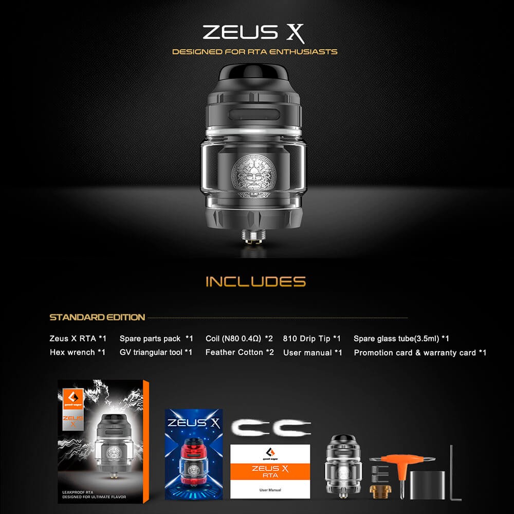 送料無料 あすつく ) Geekvape ZEUS X RTA 25mm ギークベイプ ゼウス 