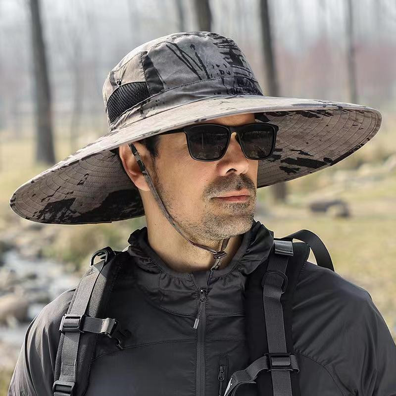 迷彩ハット　メンズ　帽子　紫外線対策　登山　キャンプ　夏　山